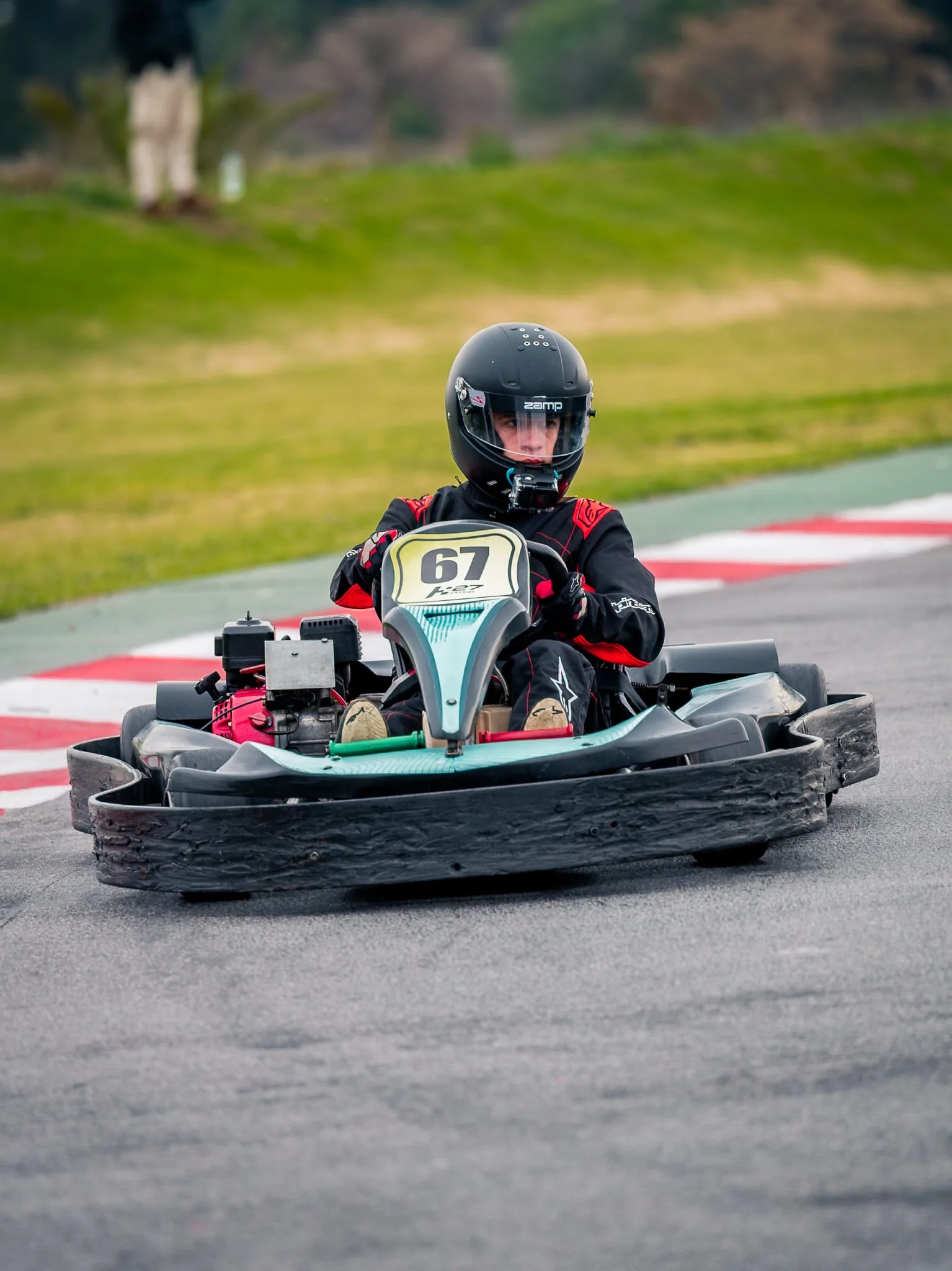 Santiago Bonavita al volante del kart 67 en la pista de Karting 27 durante el Gran Premio MT